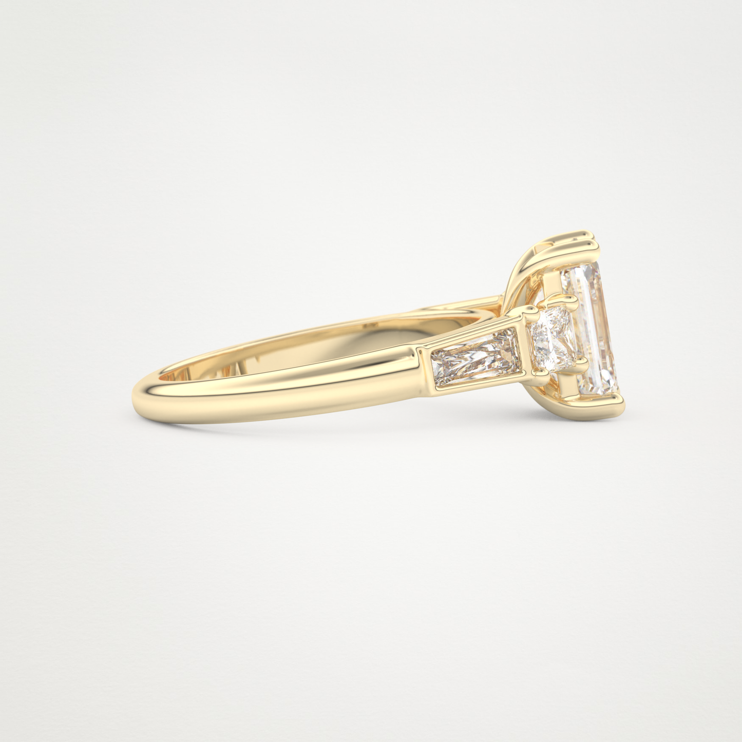 Emerald Cluster Lab Grown Diamond Engagement Ring