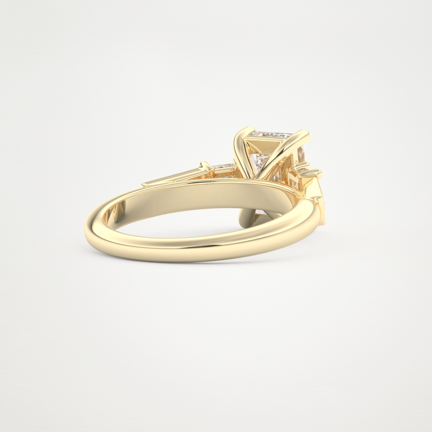 Emerald Cluster Lab Grown Diamond Engagement Ring