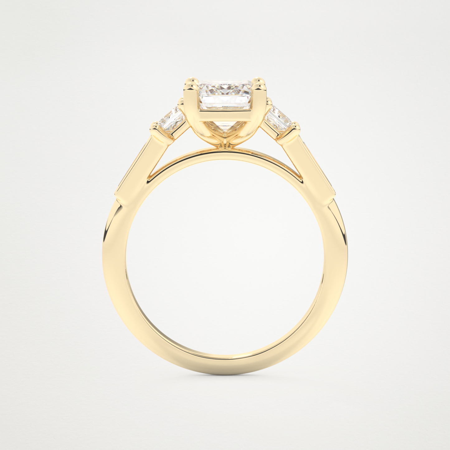 Emerald Cluster Lab Grown Diamond Engagement Ring