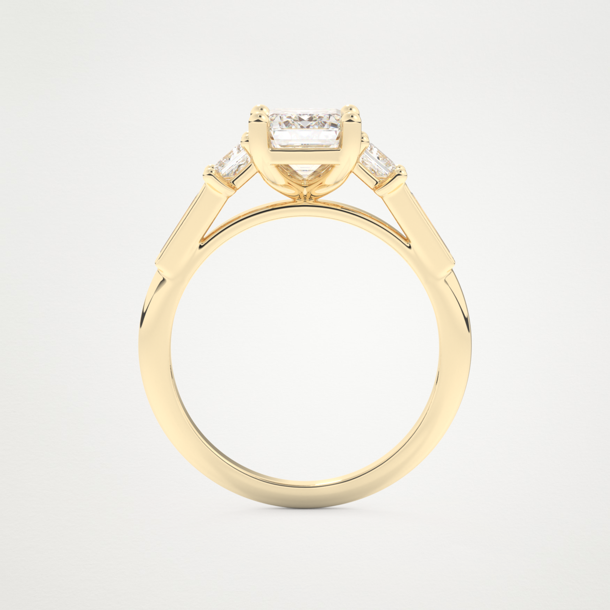 Emerald Cluster Lab Grown Diamond Engagement Ring