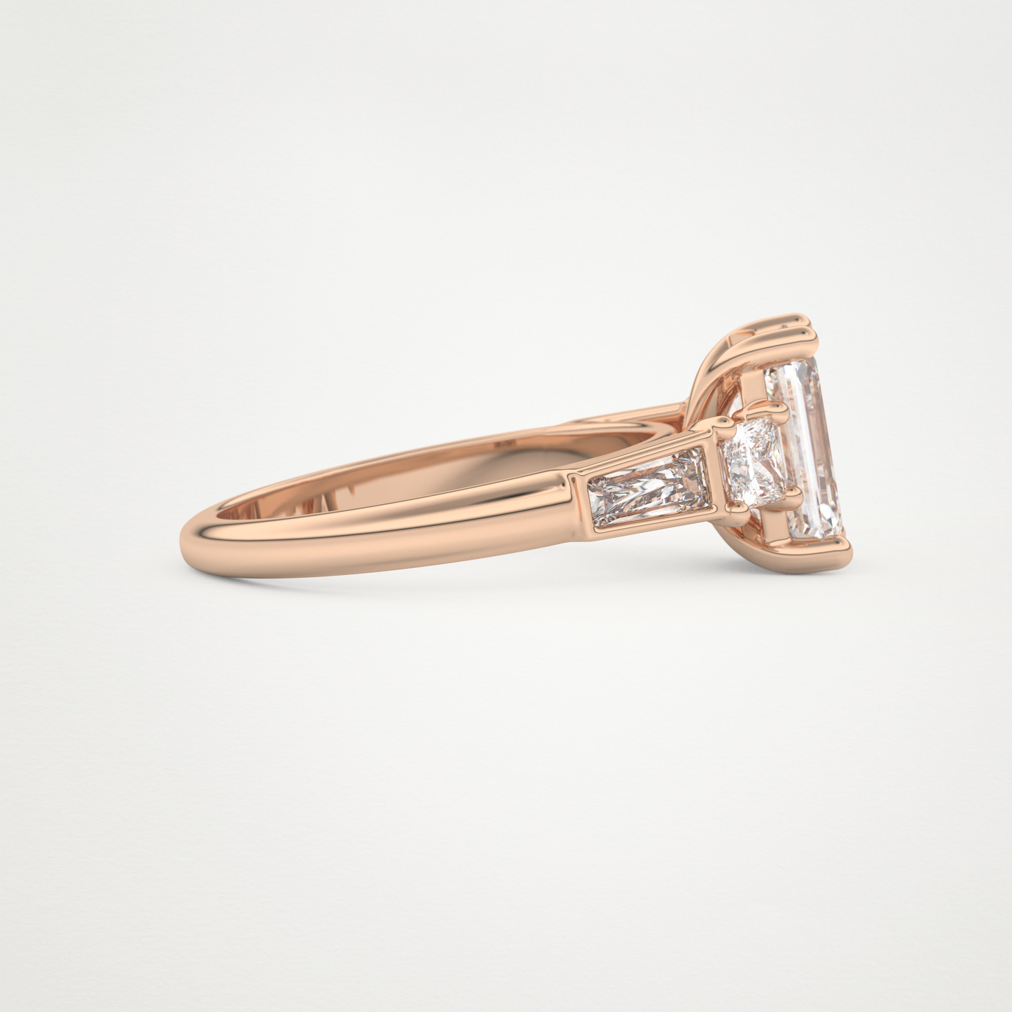 Emerald Cluster Lab Grown Diamond Engagement Ring