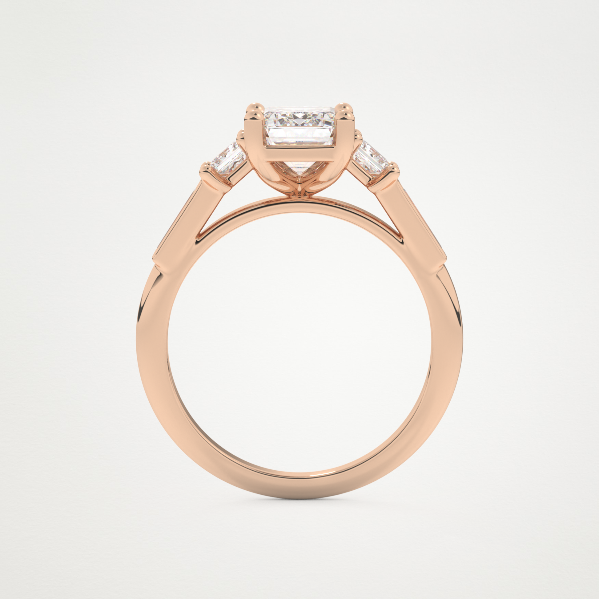 Emerald Cluster Lab Grown Diamond Engagement Ring