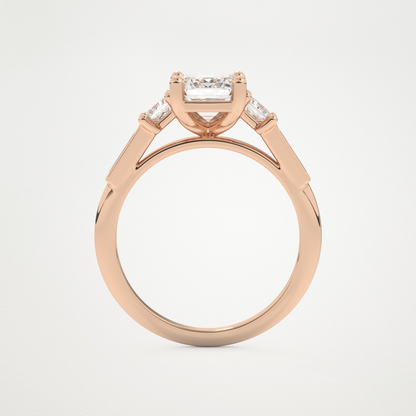 Emerald Cluster Lab Grown Diamond Engagement Ring