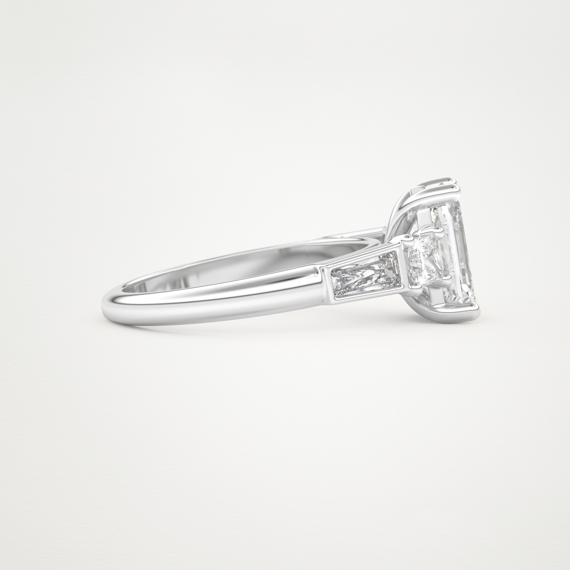 Emerald Cluster Lab Grown Diamond Engagement Ring