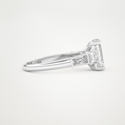 Emerald Cluster Lab Grown Diamond Engagement Ring