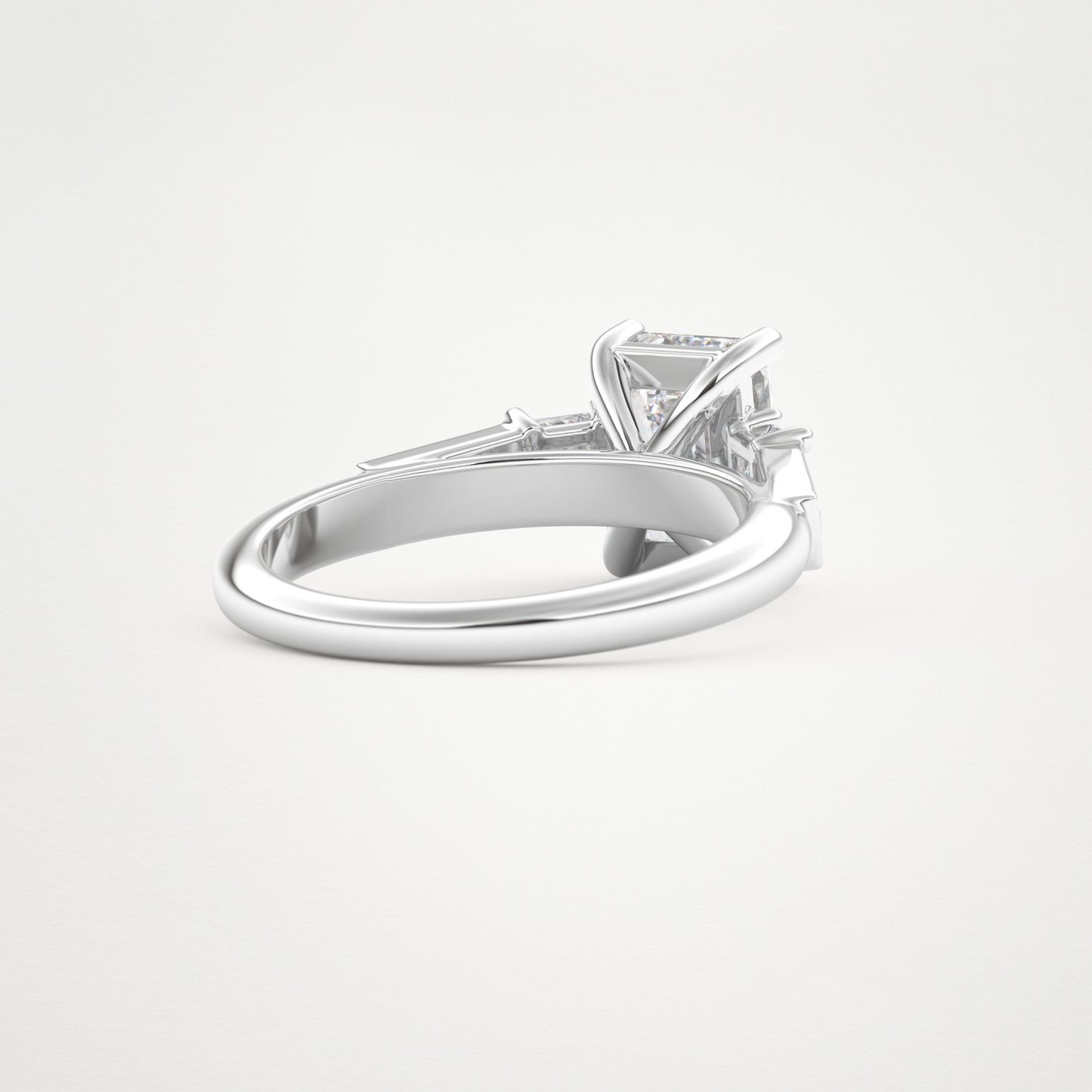Emerald Cluster Lab Grown Diamond Engagement Ring