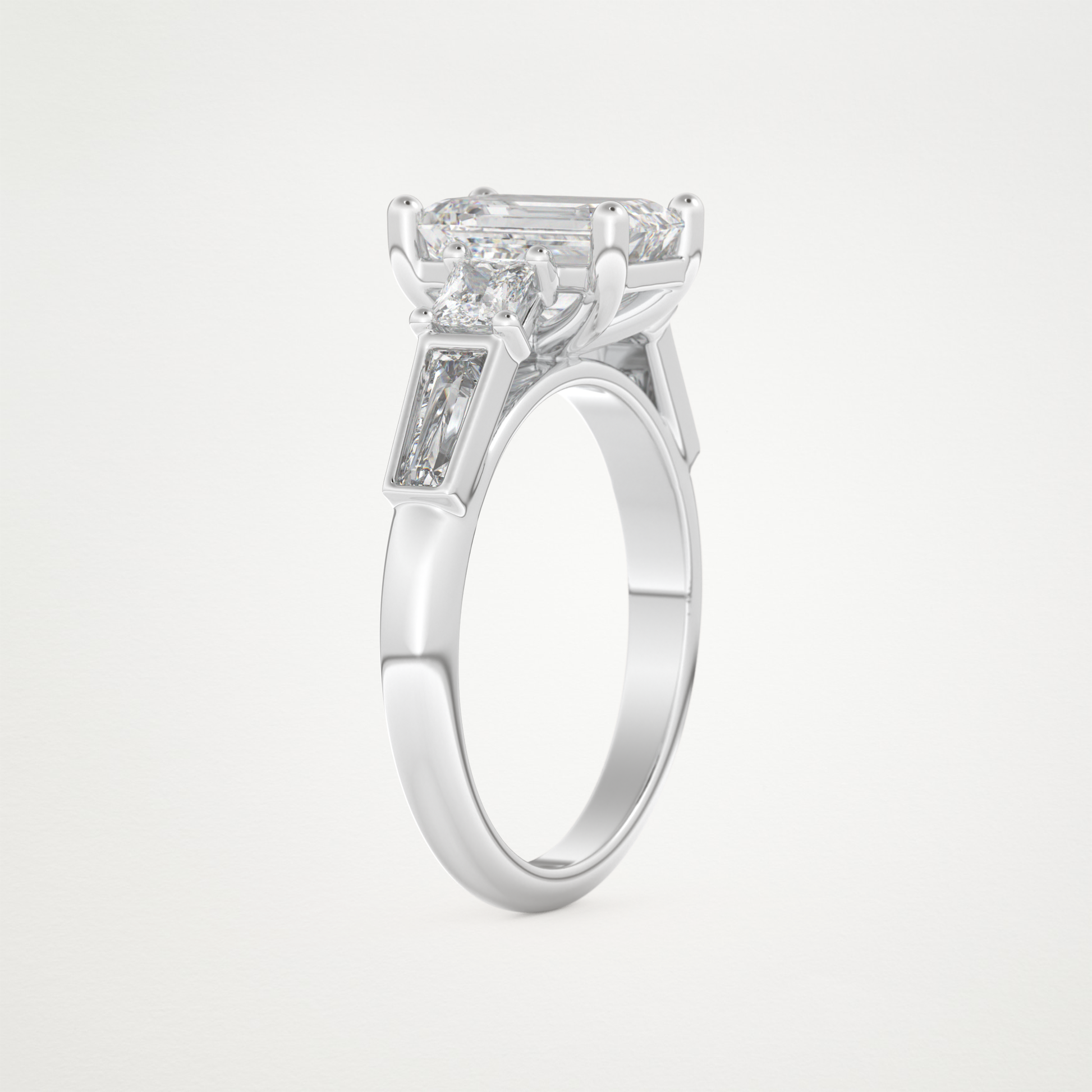 Emerald Cluster Lab Grown Diamond Engagement Ring