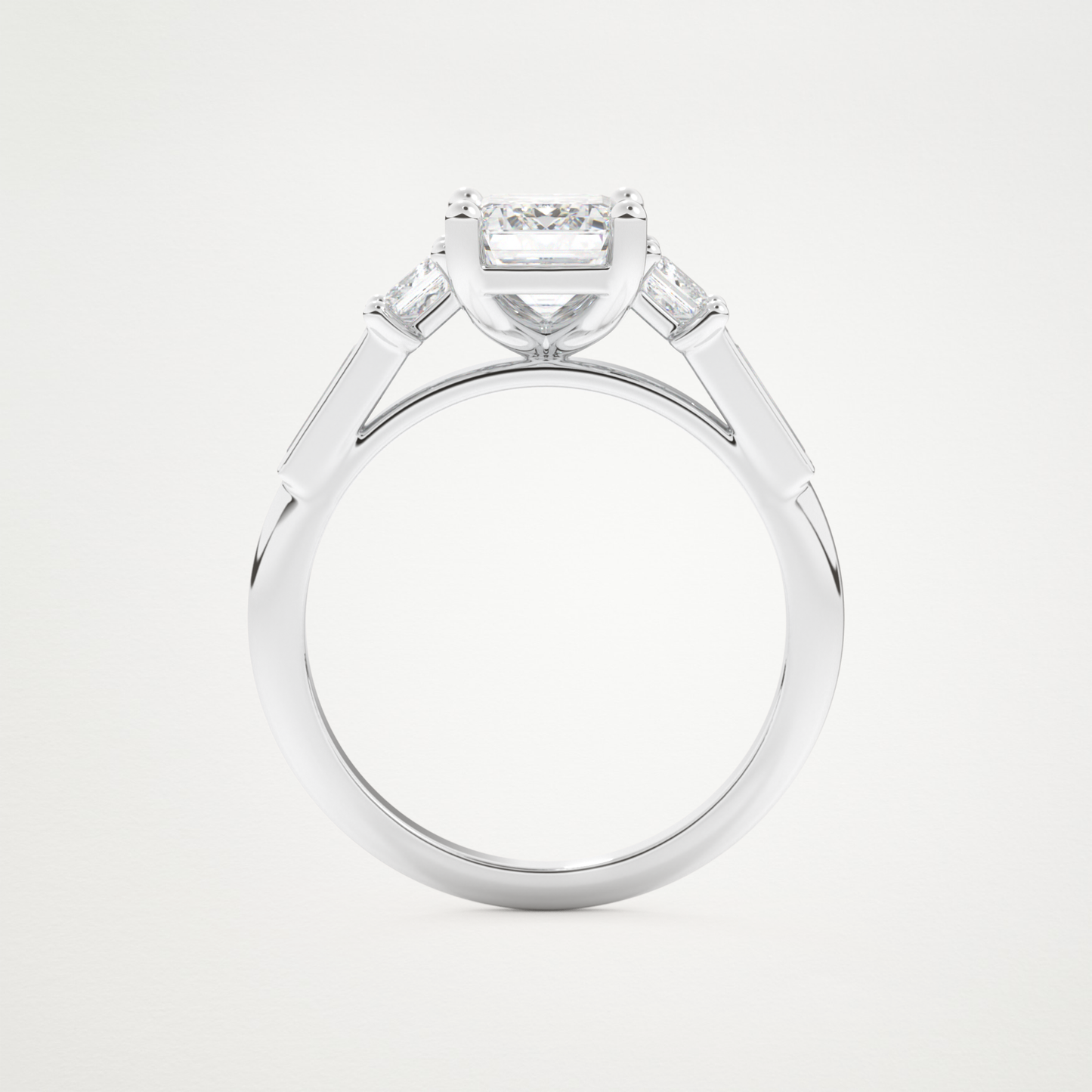 Emerald Cluster Lab Grown Diamond Engagement Ring