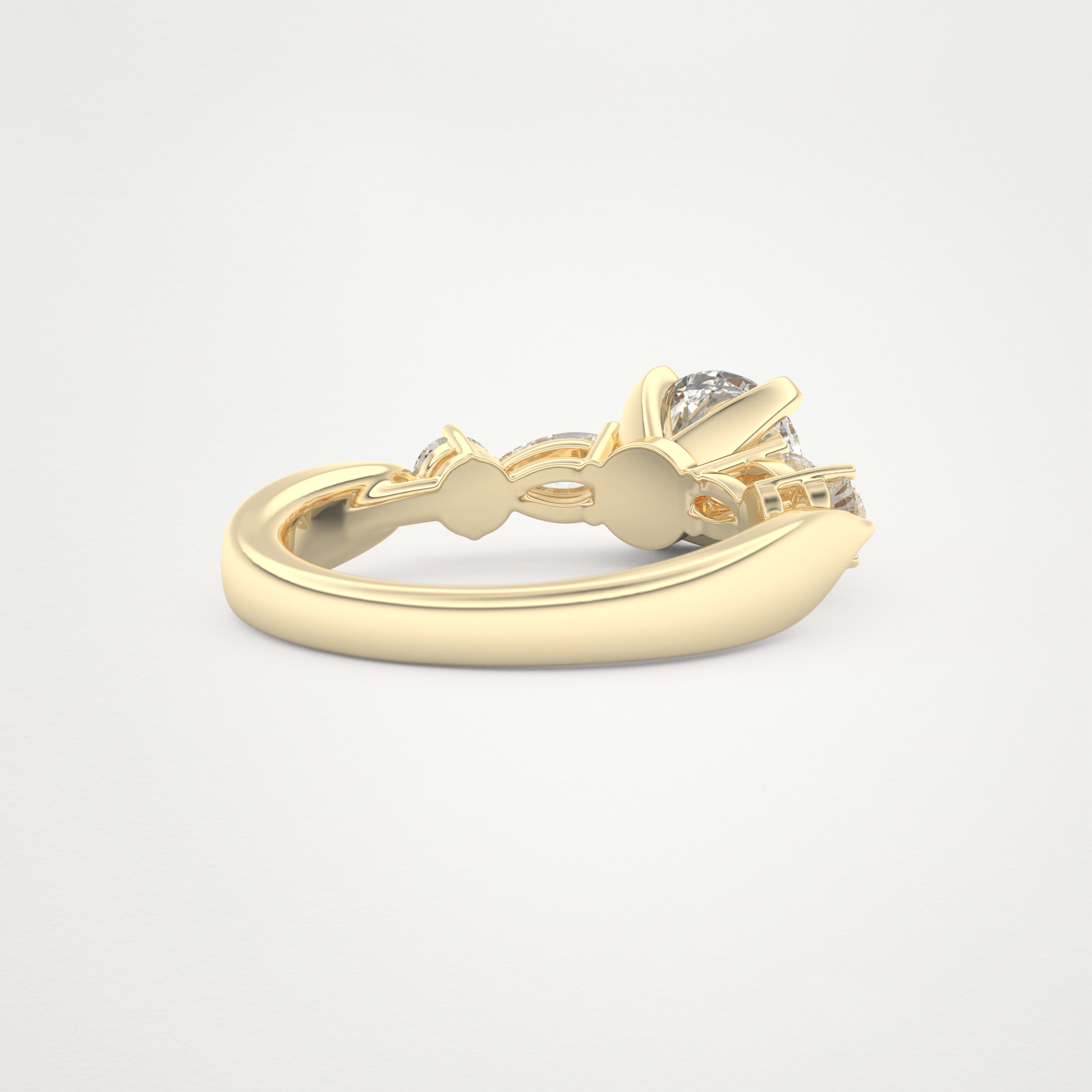 Round Cluster Lab Grown Diamond Engagement Ring