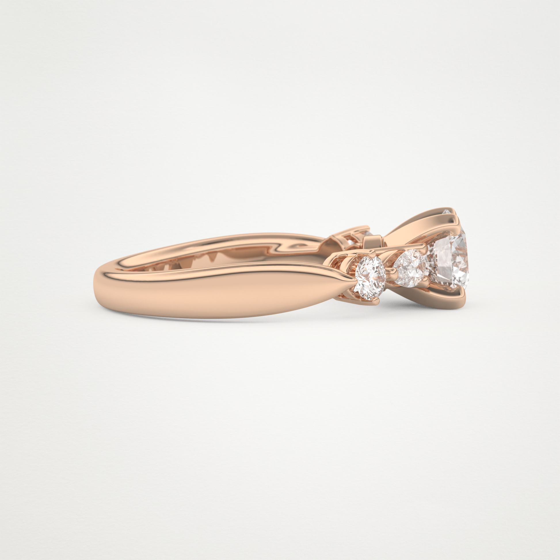 Round Cluster Lab Grown Diamond Engagement Ring