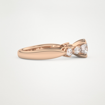 Round Cluster Lab Grown Diamond Engagement Ring