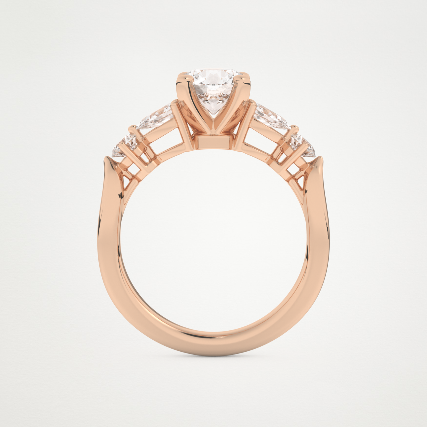 Round Cluster Lab Grown Diamond Engagement Ring