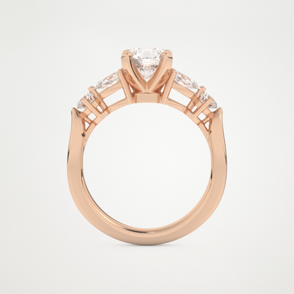 Round Cluster Lab Grown Diamond Engagement Ring