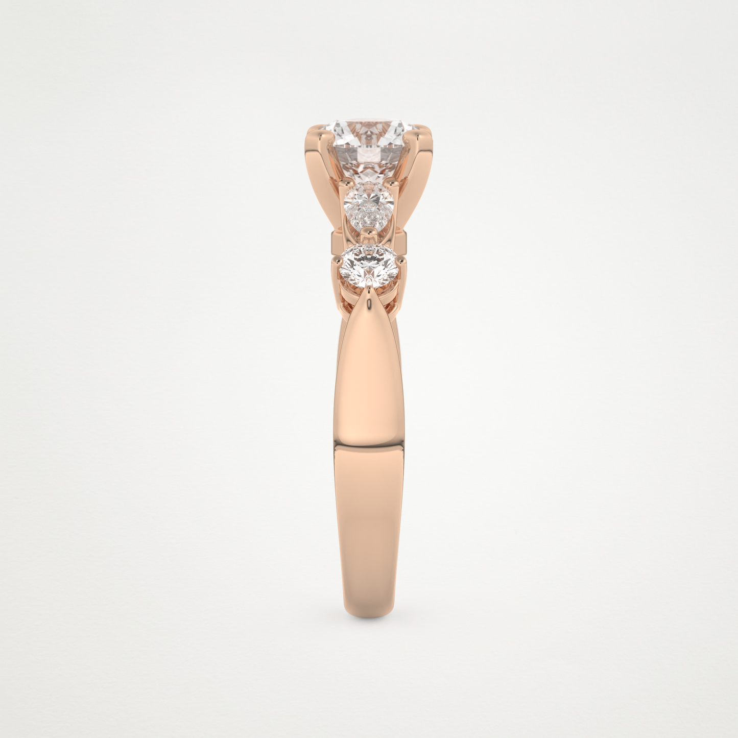 Round Cluster Lab Grown Diamond Engagement Ring