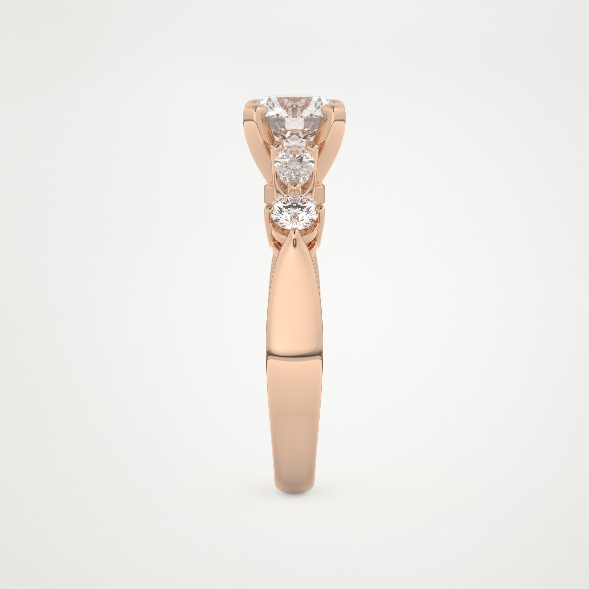 Round Cluster Lab Grown Diamond Engagement Ring