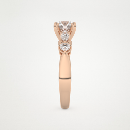 Round Cluster Lab Grown Diamond Engagement Ring