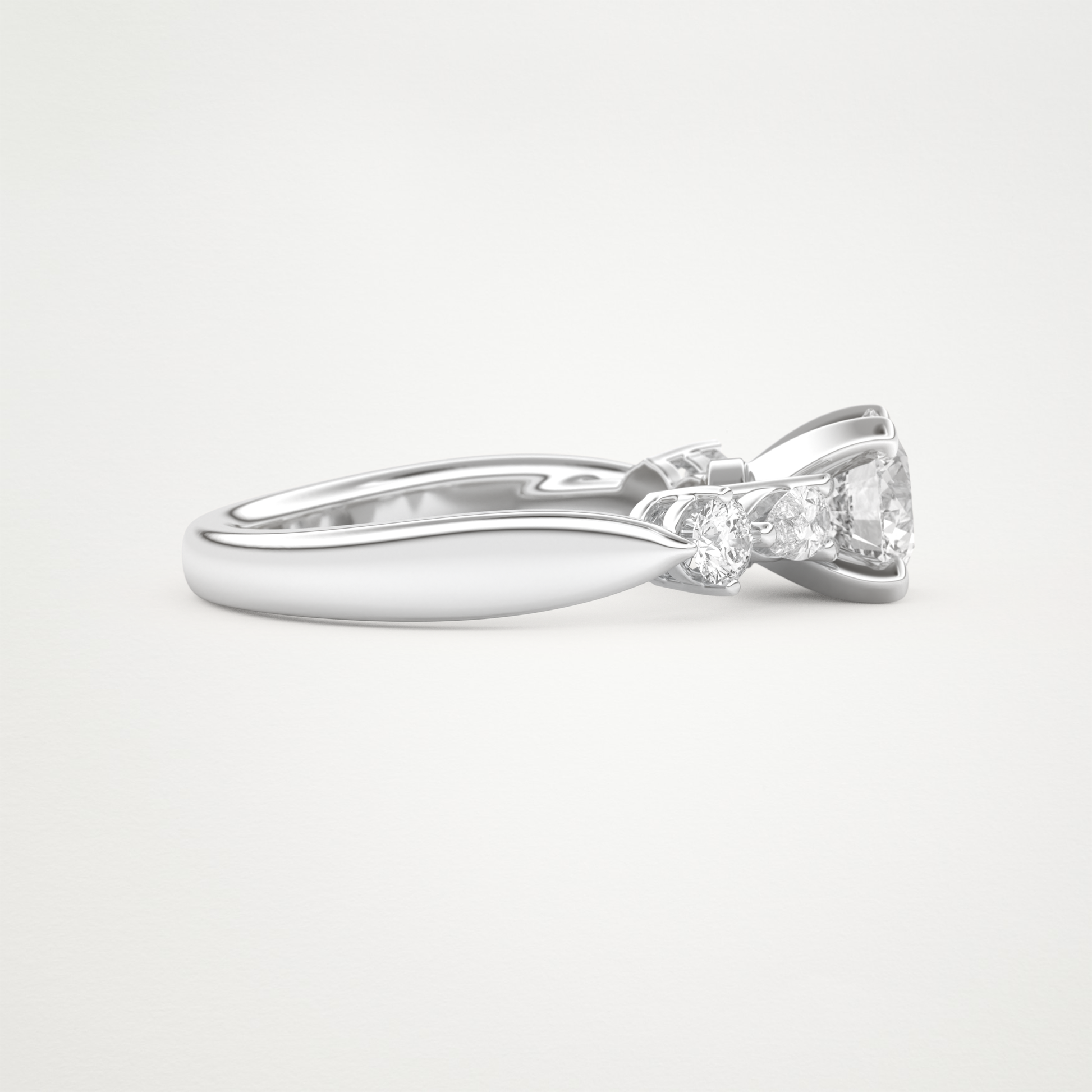 Round Cluster Lab Grown Diamond Engagement Ring