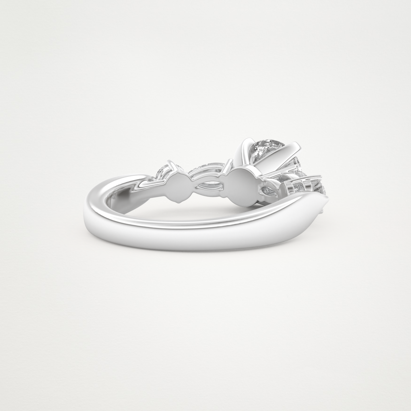 Round Cluster Lab Grown Diamond Engagement Ring