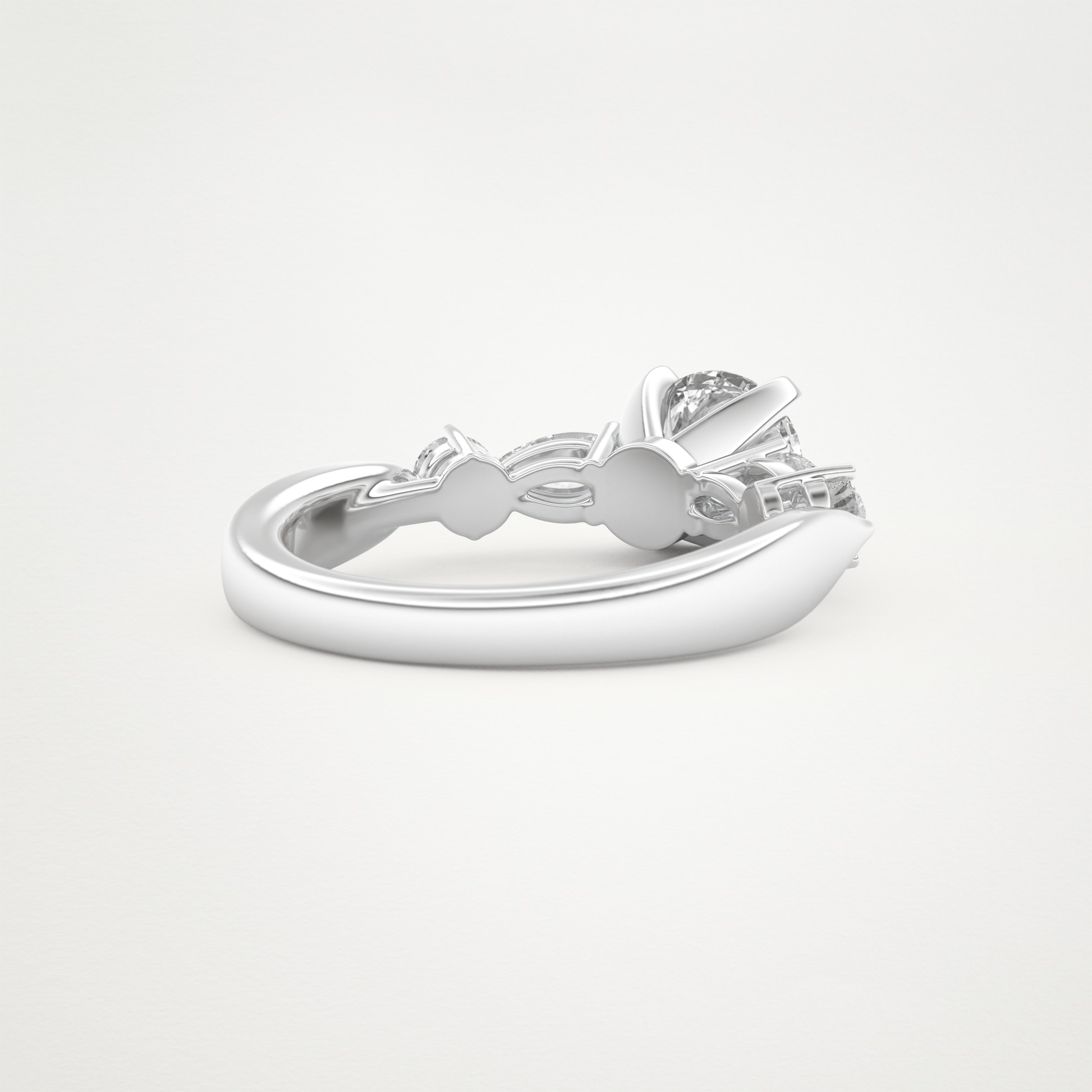 Round Cluster Lab Grown Diamond Engagement Ring
