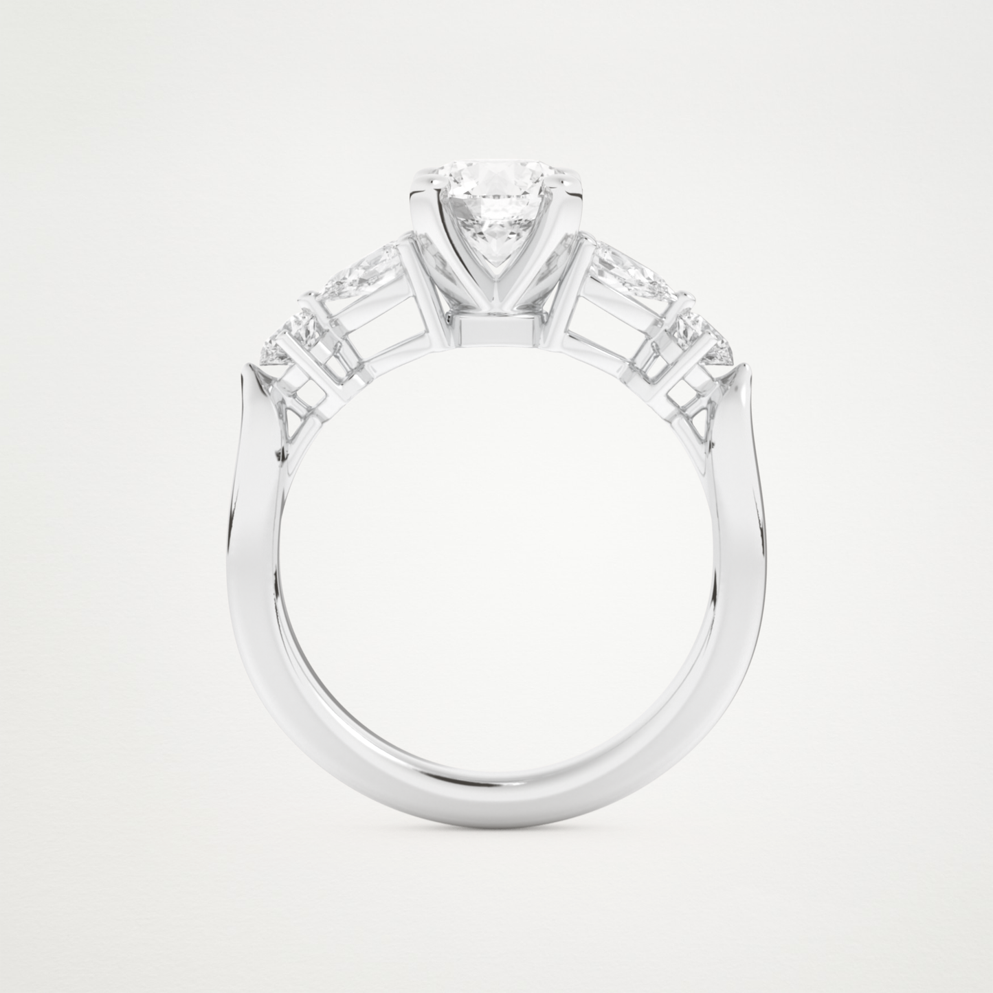 Round Cluster Lab Grown Diamond Engagement Ring