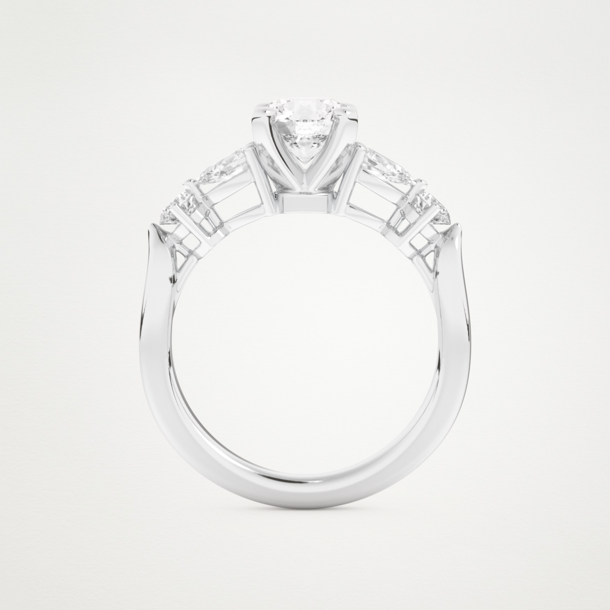 Round Cluster Lab Grown Diamond Engagement Ring