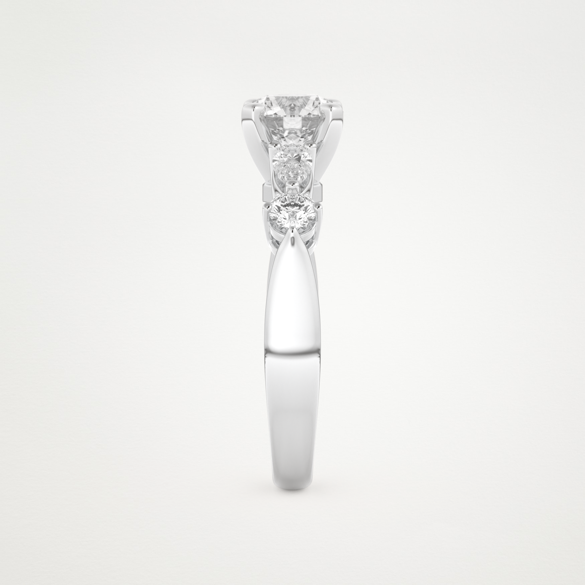 Round Cluster Lab Grown Diamond Engagement Ring