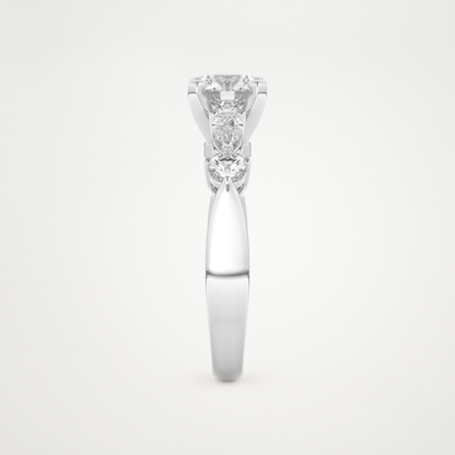 Round Cluster Lab Grown Diamond Engagement Ring