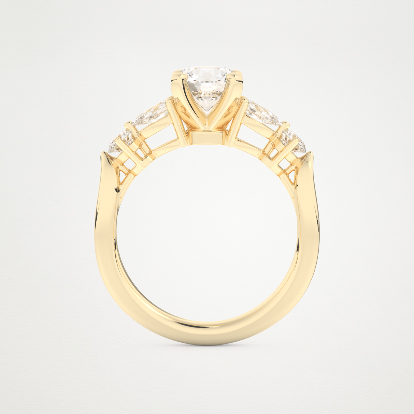 Round Cluster Lab Grown Diamond Engagement Ring