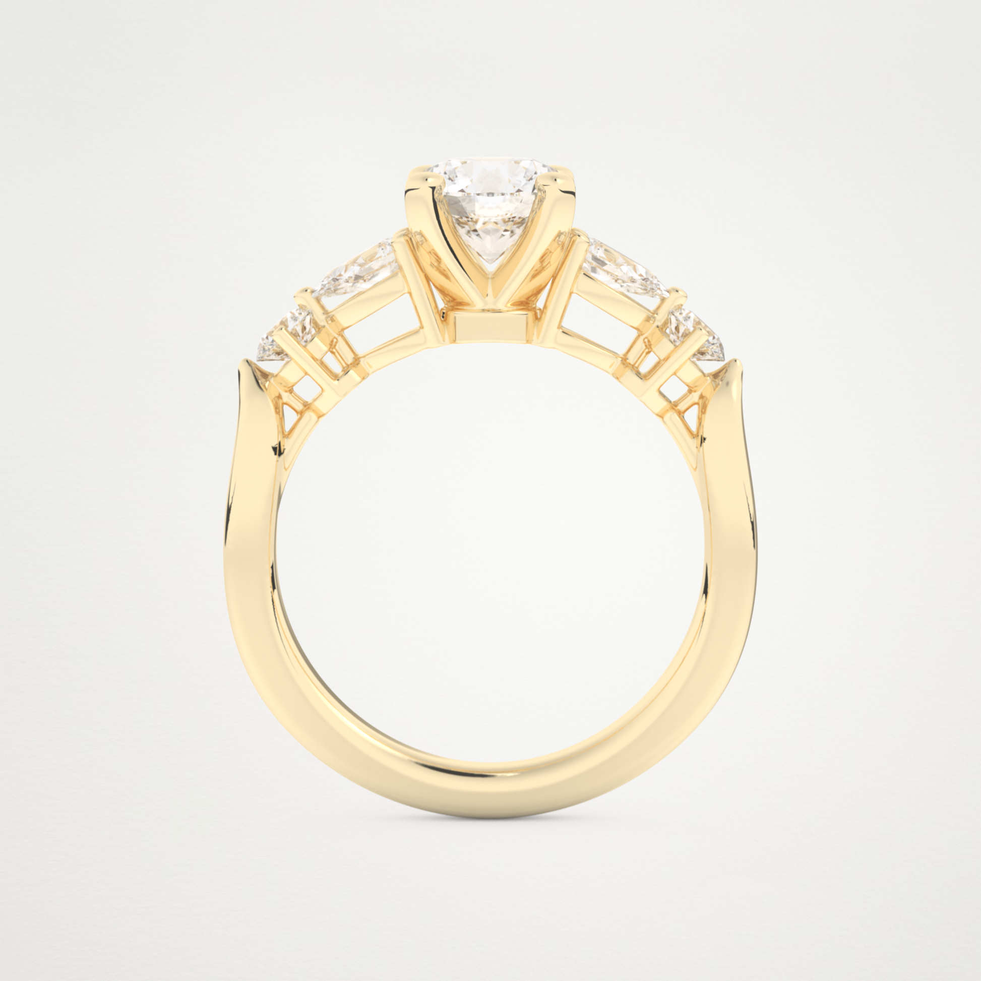 Round Cluster Lab Grown Diamond Engagement Ring