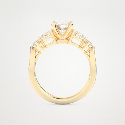 Round Cluster Lab Grown Diamond Engagement Ring