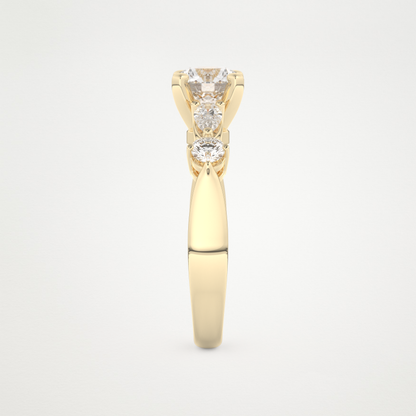 Round Cluster Lab Grown Diamond Engagement Ring