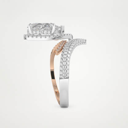 Pear Halo & Pave Lab Grown Diamond Engagement Ring