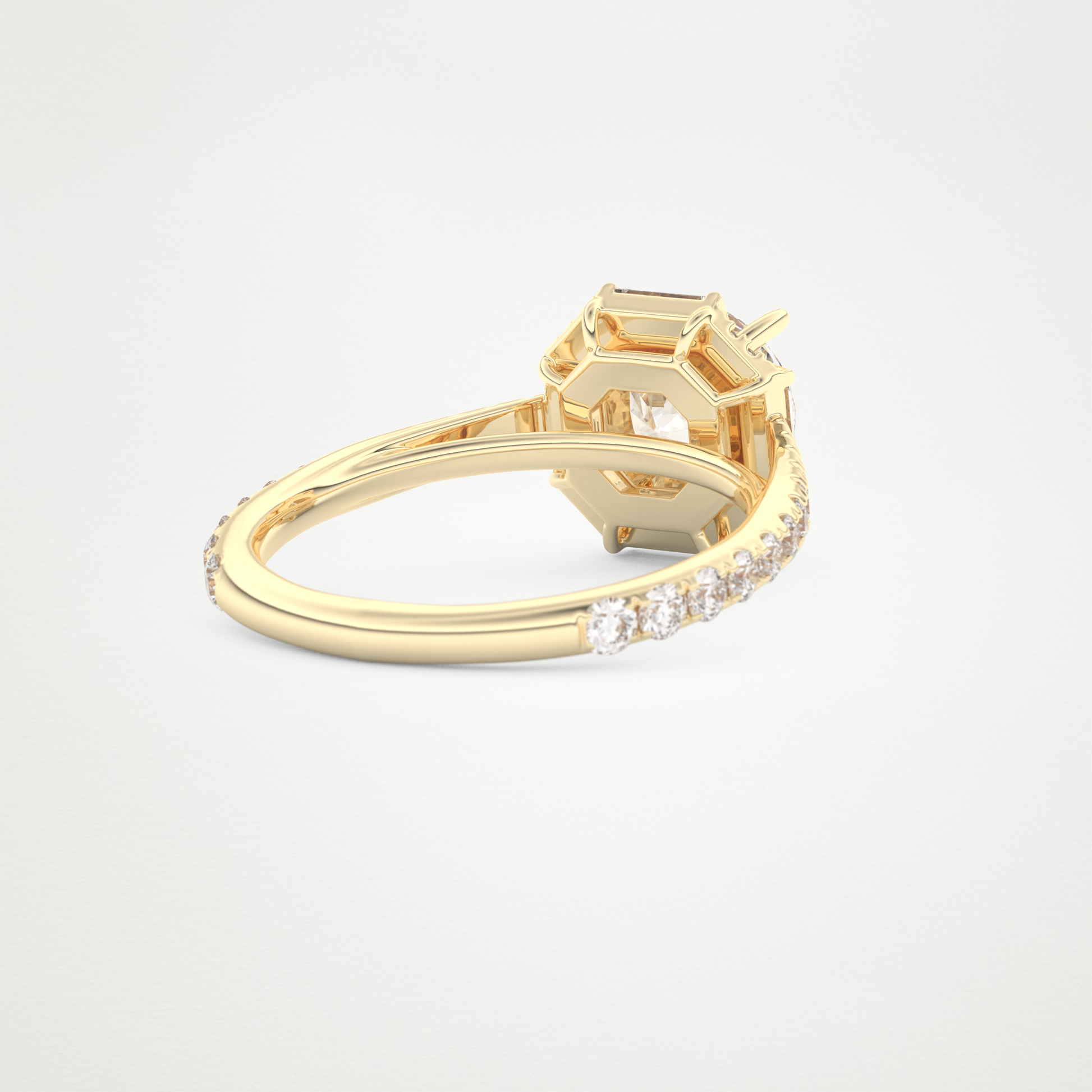 Round Cluster Lab Grown Diamond Engagement Ring