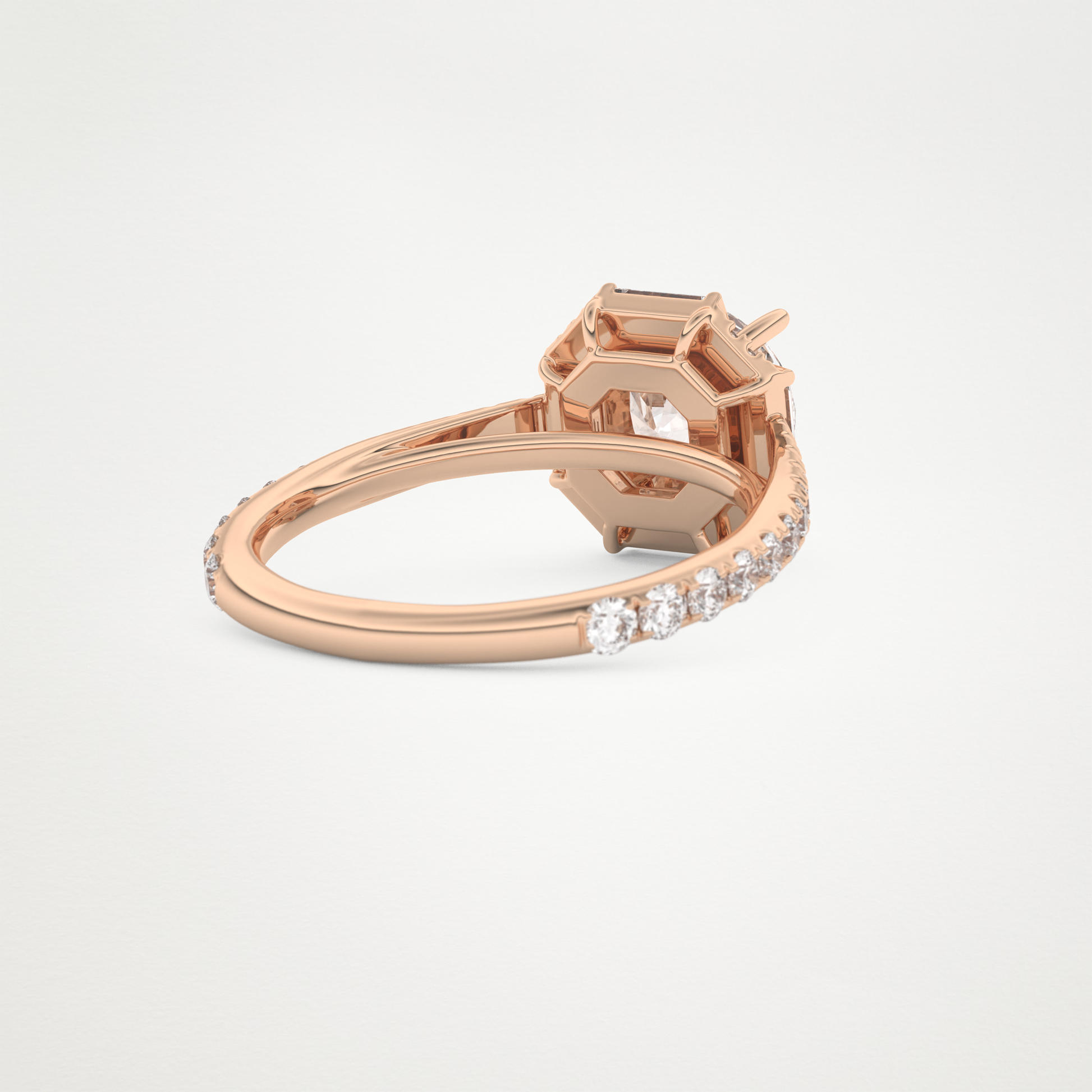 Round Cluster Lab Grown Diamond Engagement Ring