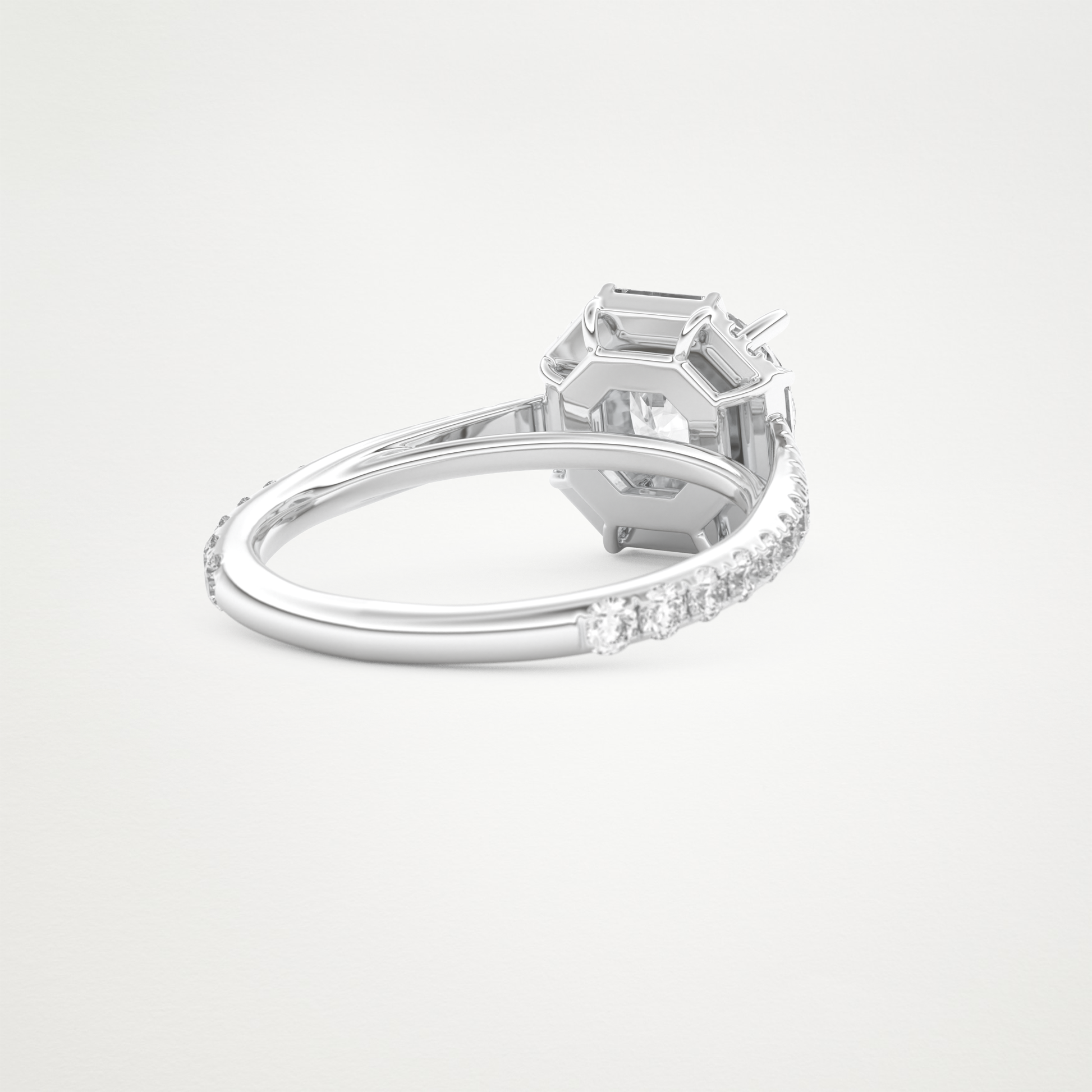Round Cluster Lab Grown Diamond Engagement Ring