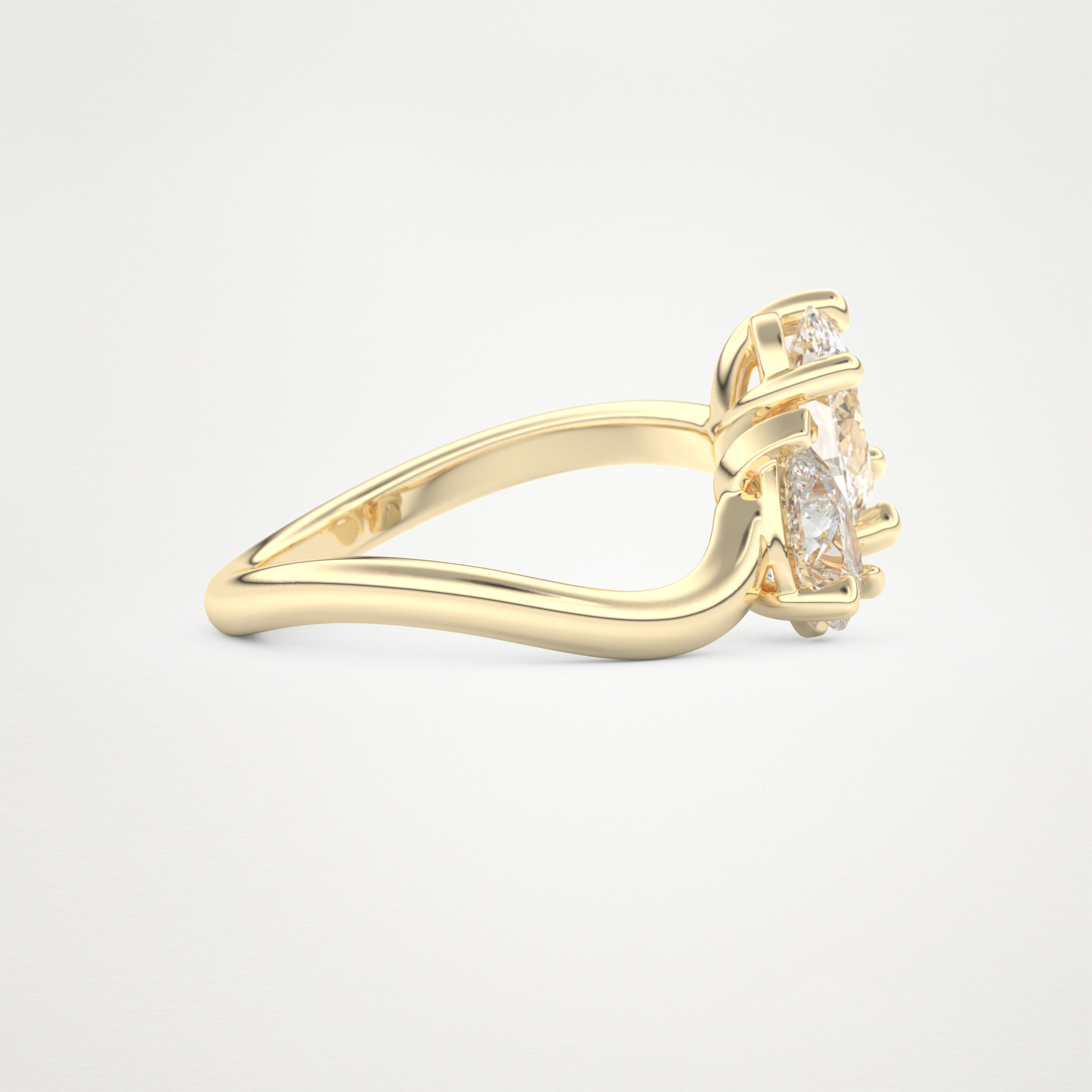 Oval Two Stone Lab Grown Diamond Engagement Ring