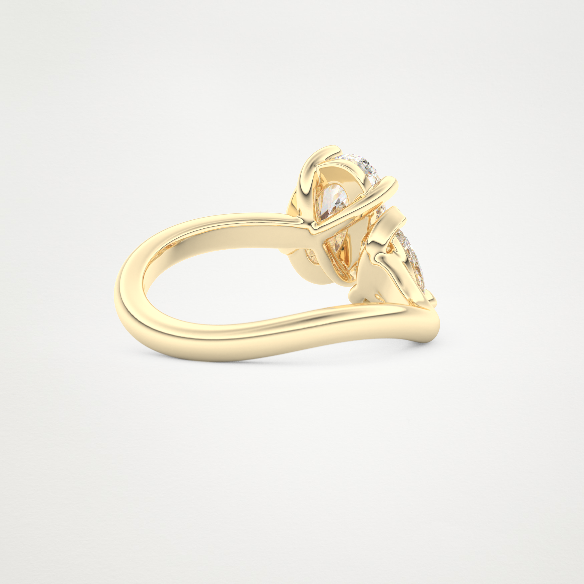 Oval Two Stone Lab Grown Diamond Engagement Ring