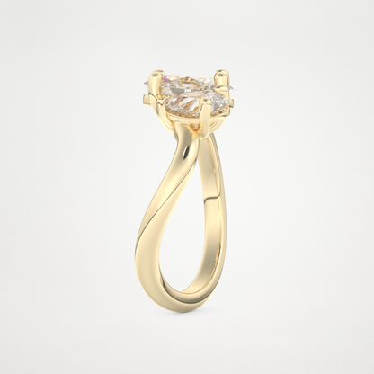 Oval Two Stone Lab Grown Diamond Engagement Ring