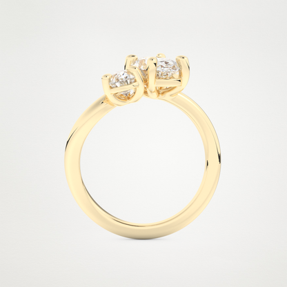 Oval Two Stone Lab Grown Diamond Engagement Ring