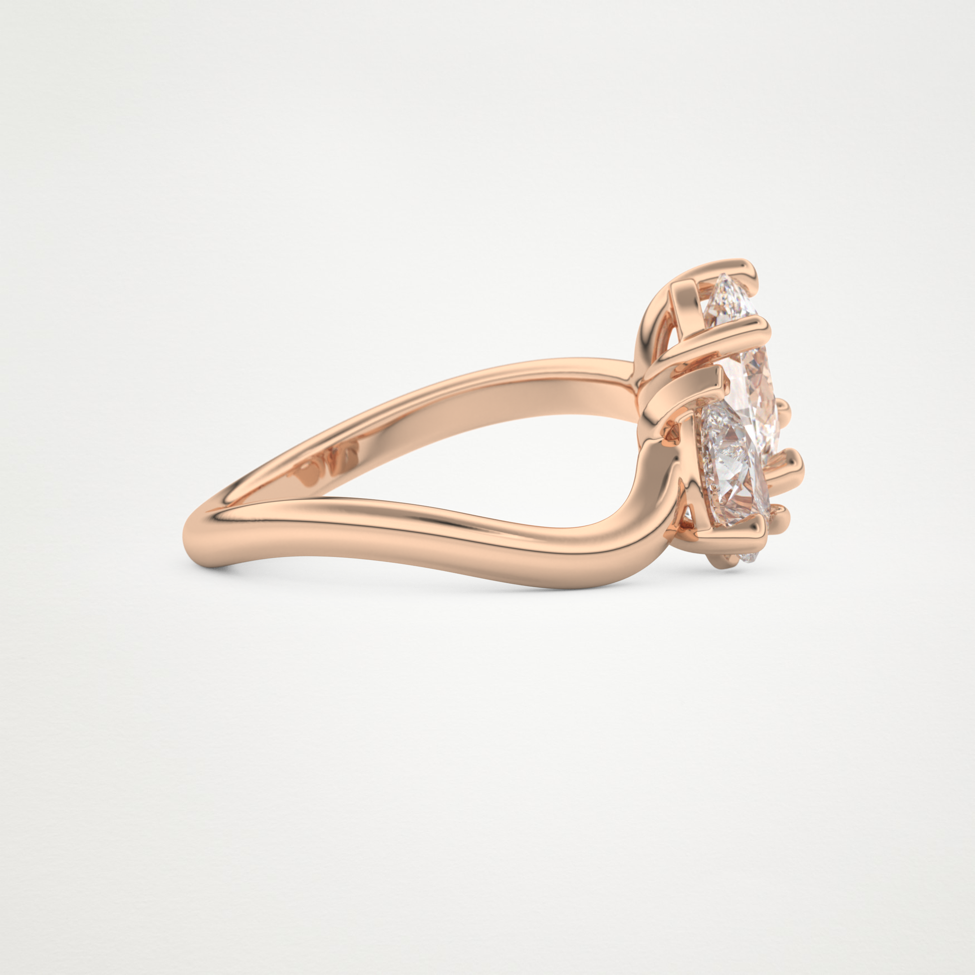 Oval Two Stone Lab Grown Diamond Engagement Ring