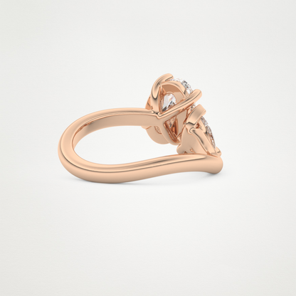 Oval Two Stone Lab Grown Diamond Engagement Ring