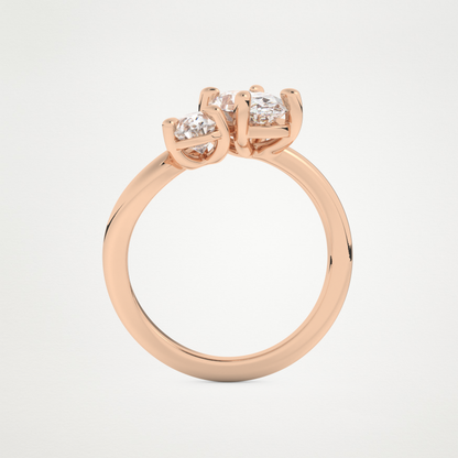 Oval Two Stone Lab Grown Diamond Engagement Ring