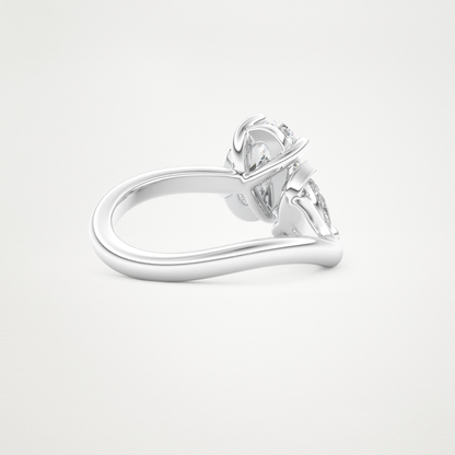 Oval Two Stone Lab Grown Diamond Engagement Ring