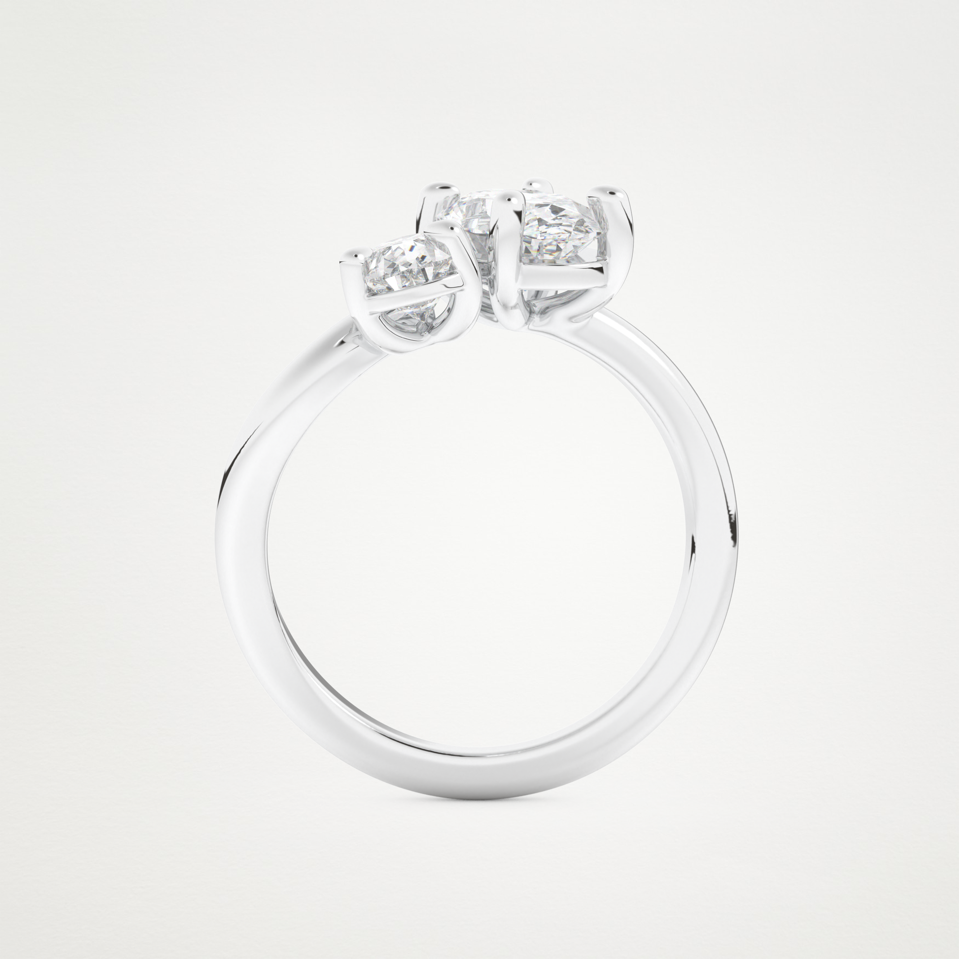 Oval Two Stone Lab Grown Diamond Engagement Ring
