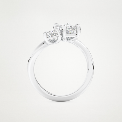 Oval Two Stone Lab Grown Diamond Engagement Ring