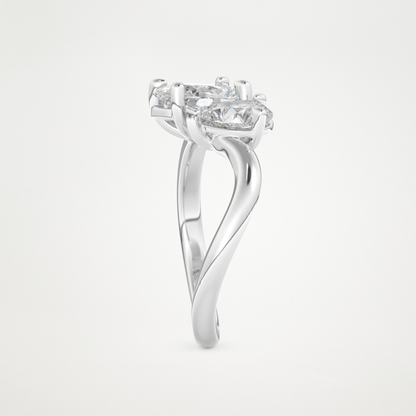 Oval Two Stone Lab Grown Diamond Engagement Ring