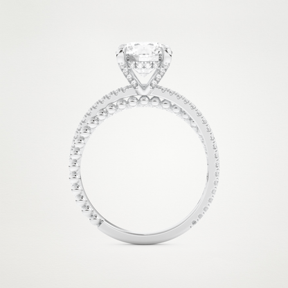 Round Pave & Split Shank Lab Grown Diamond Engagement Ring