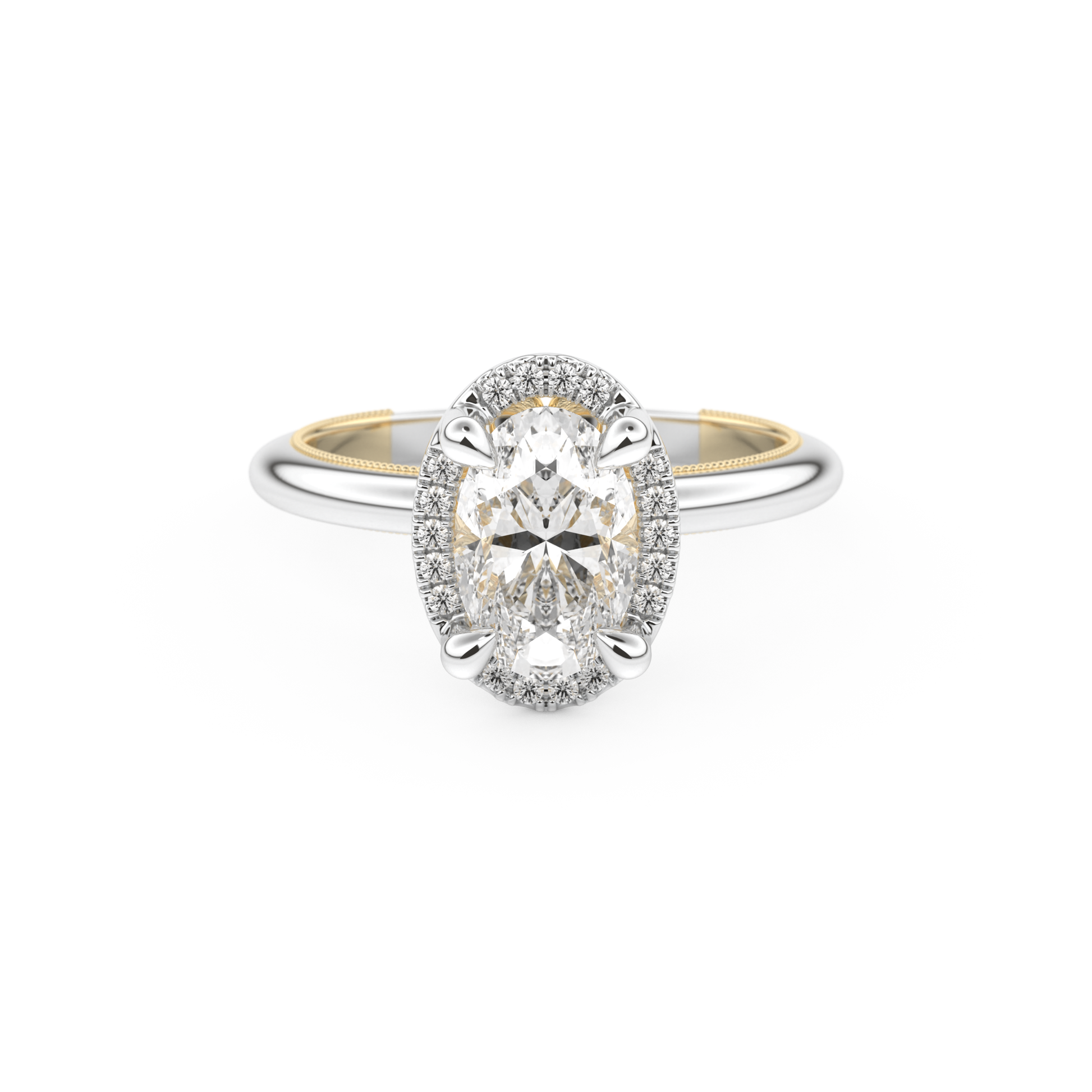 Oval Halo Lab Grown Diamond Engagement Ring