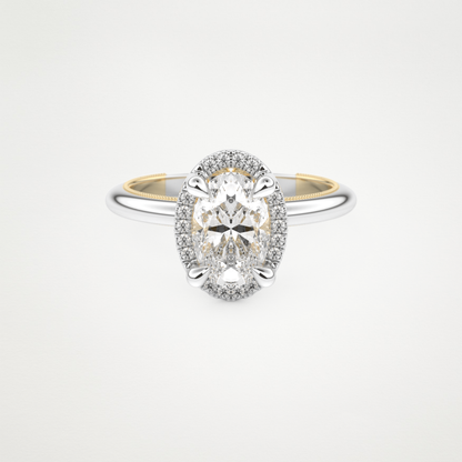 Oval Halo Lab Grown Diamond Engagement Ring