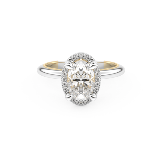 Oval Halo Lab Grown Diamond Engagement Ring